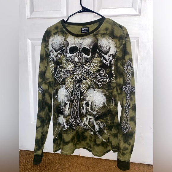 MMA ELITE Camo 💀 graphic long sleeve - Picture 1 of 6